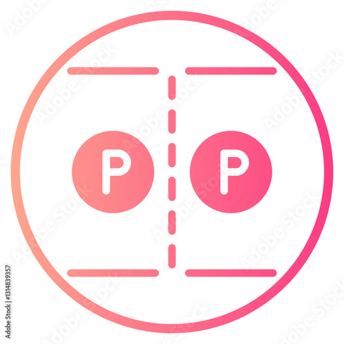 parking area gradient icon