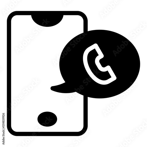 Smartphone call icon vector illustration for ui ux needs