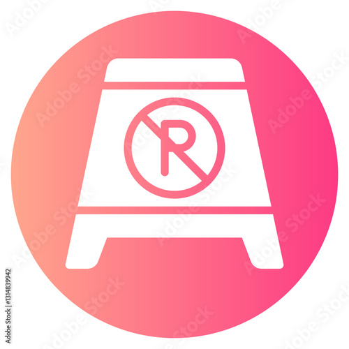 no parking gradient icon