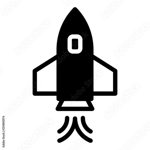 Rocket icon vector illustration for ui ux needs