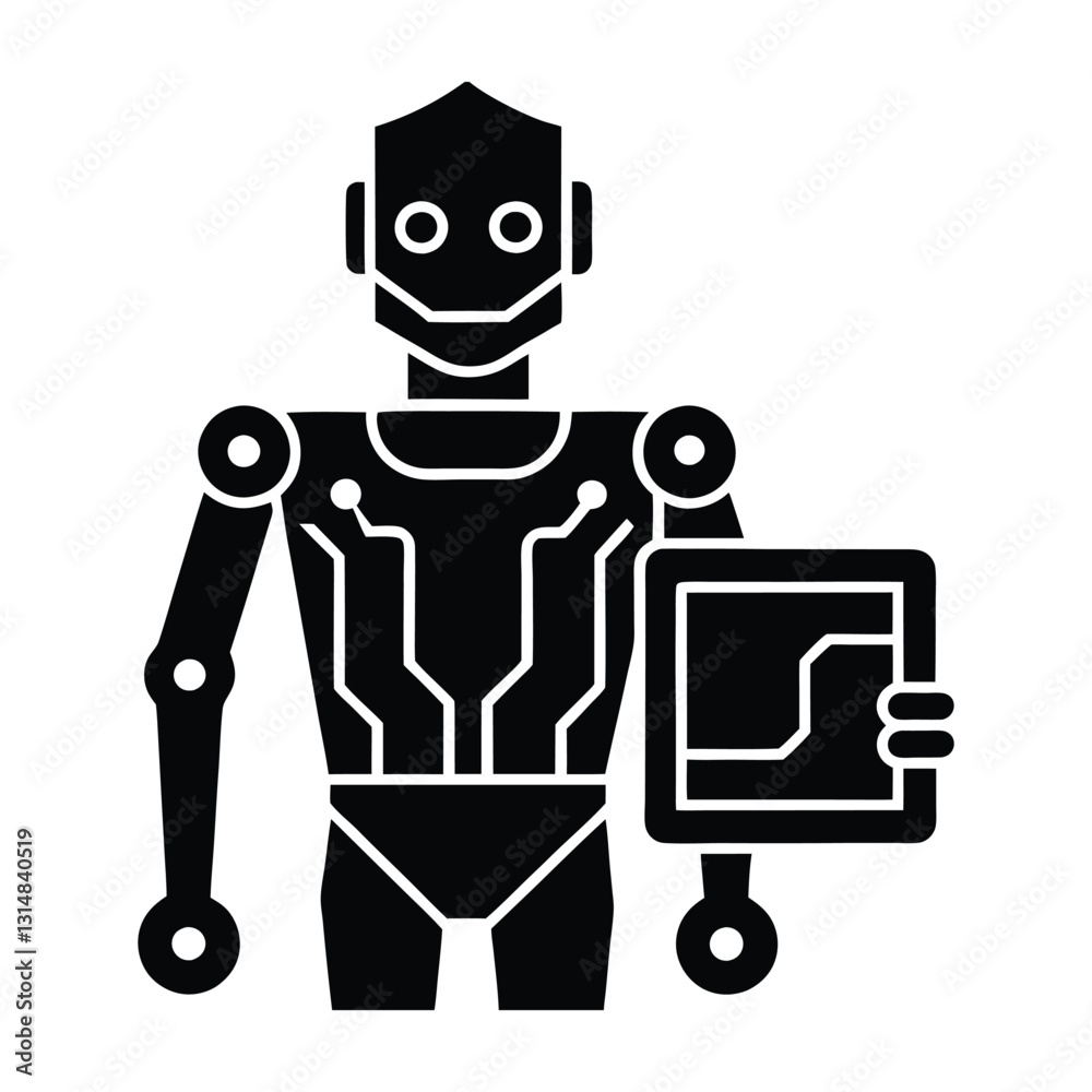 AI Driven Cybersecurity Robot Scanning Data Silhouette for Smart Security AI Driven Cybersecurity Robot Scanning Data Silhouette for Smart Security