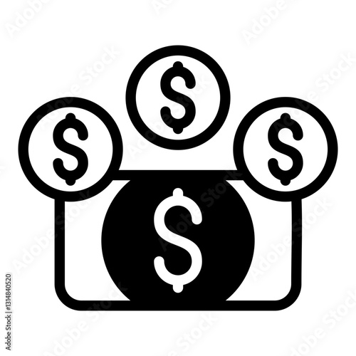 Money icon vector illustration for ui ux needs