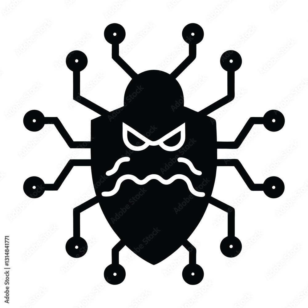 AI Powered Anti Malware Software Silhouette for Robust Cybersecurity AI Powered Anti Malware Software Silhouette for Robust Cybersecurity