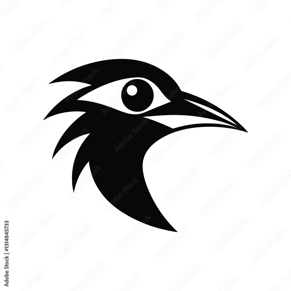 Obraz premium a bird head vector illustration .