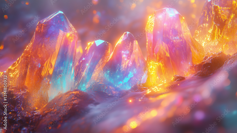 iridescent opal crystals with glowing reflections – ideal for luxury branding, gemstone-themed designs, and fantasy-inspired visuals iridescent opal crystals with glowing reflections – ideal for luxury branding, gemstone-themed designs, and fantasy-inspired visuals