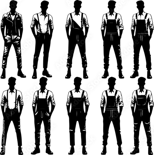 Jumpsuit Technical fashion vector And illustration