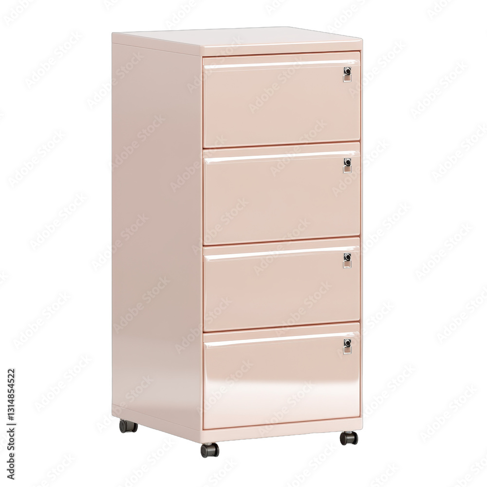 Modern storage cabinet, sleek white design with four drawers, perfect for organizing office supplies, versatile for any workspace. Isolated on white background or PNG Modern storage cabinet, sleek white design with four drawers, perfect for organizing office supplies, versatile for any workspace. Isolated on white background or PNG
