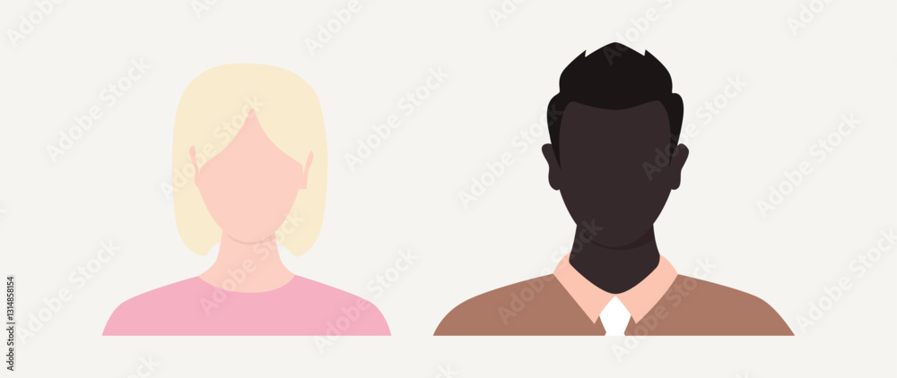 Vector flat illustration. Avatar, user profile, person icon, profile picture. Suitable for social media profiles, icons, splash screens and as a template. Vector flat illustration. Avatar, user profile, person icon, profile picture. Suitable for social media profiles, icons, splash screens and as a template.