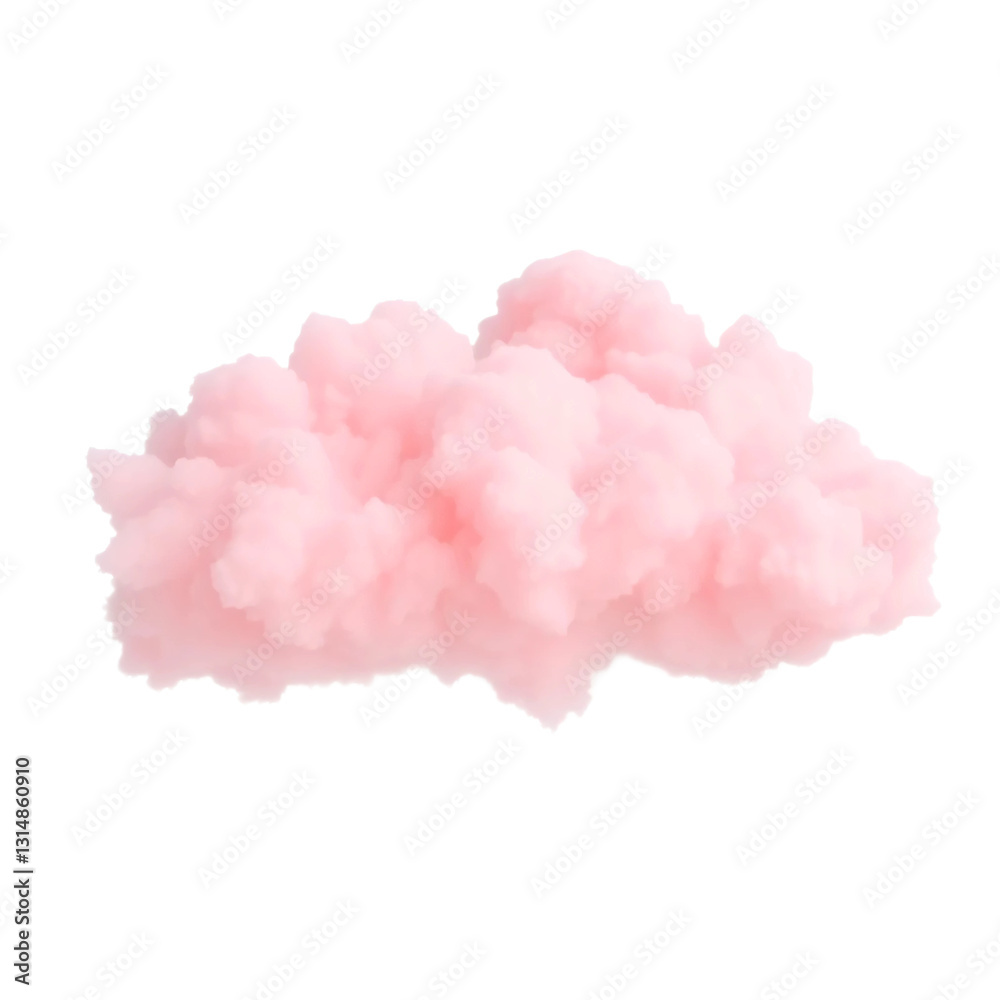 A beautiful pink cloud isolated on transparent background A beautiful pink cloud isolated on transparent background