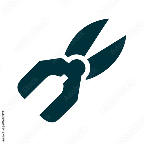 Pliers Tool Icon in Dark Teal for Mechanical and Repair Work