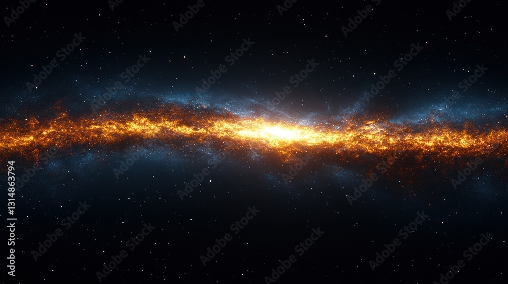 Fototapeta premium Cosmic fiery nebula (1)