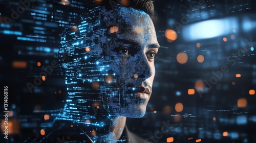 A CEO implements AI strategies for company growth his visionary face reflecting leadership and foresight