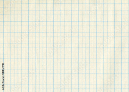 Old white squared paper sheet. Old paper. list Lined paper with frame background.	