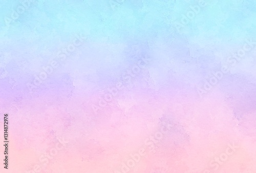 ピンクと水色のグラデーションの水彩背景　テクスチャ素材
