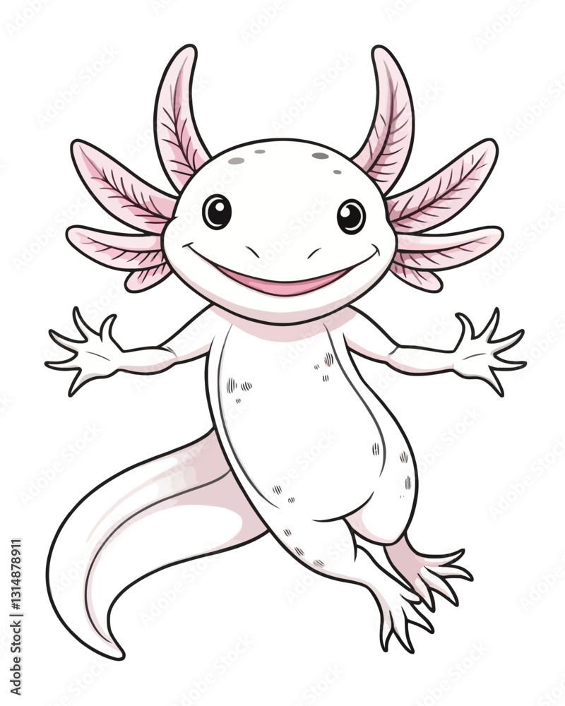 Axolotl coloring book far kids pages Axolotl coloring book far kids pages