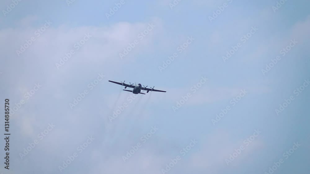 Military aircraft in the sky in slow motion 120fps Military aircraft in the sky in slow motion 120fps