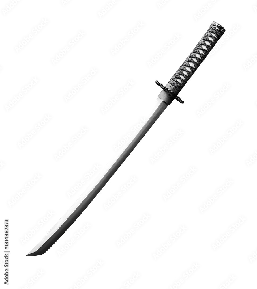 Japanese Katana Isolated on Transparent Background PNG
