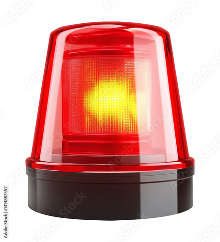 Red Emergency Light Isolated on Transparent Background PNG
