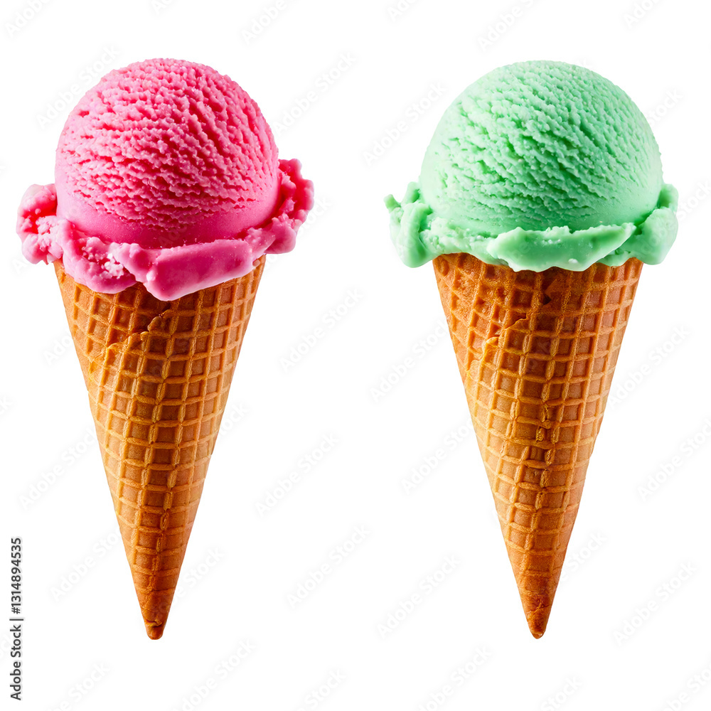 ice cream on croffle cone cutout isolated on transparent png ice cream on croffle cone cutout isolated on transparent png