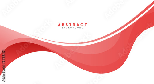 Red creative wave business banner background