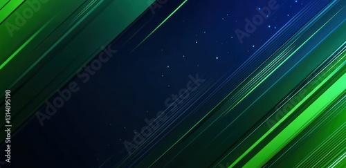 Abstract green and navy blue background with diagonal lines vector presentation 