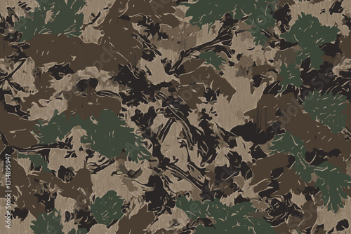 Abstract grunge hunting camouflage seamless pattern texture. Camo pattern, hunting seamless pattern. hunting camo. Vector camouflage