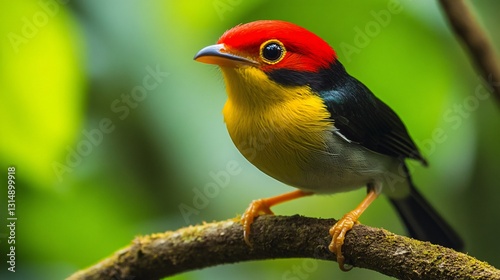 Long-tailed Manakin Chiroxiphia Linearis Image photo