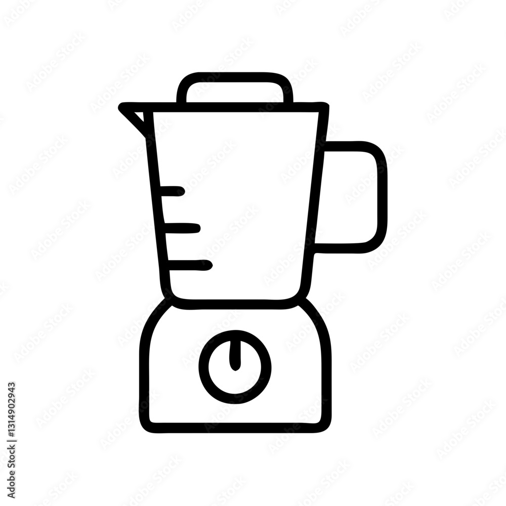 Blender line icon on white background Blender line icon on white background