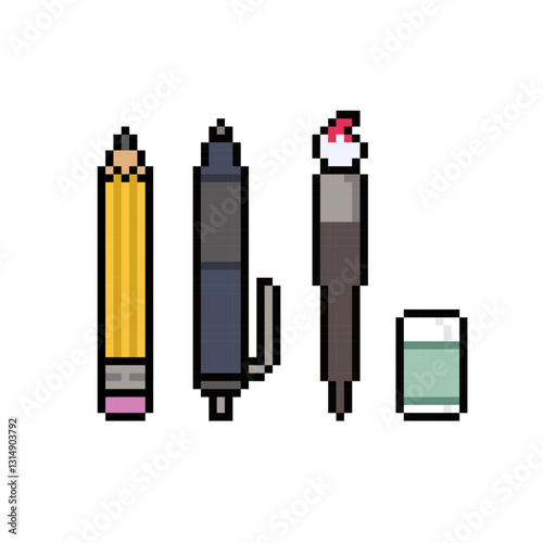 pencil pen brush pixel art