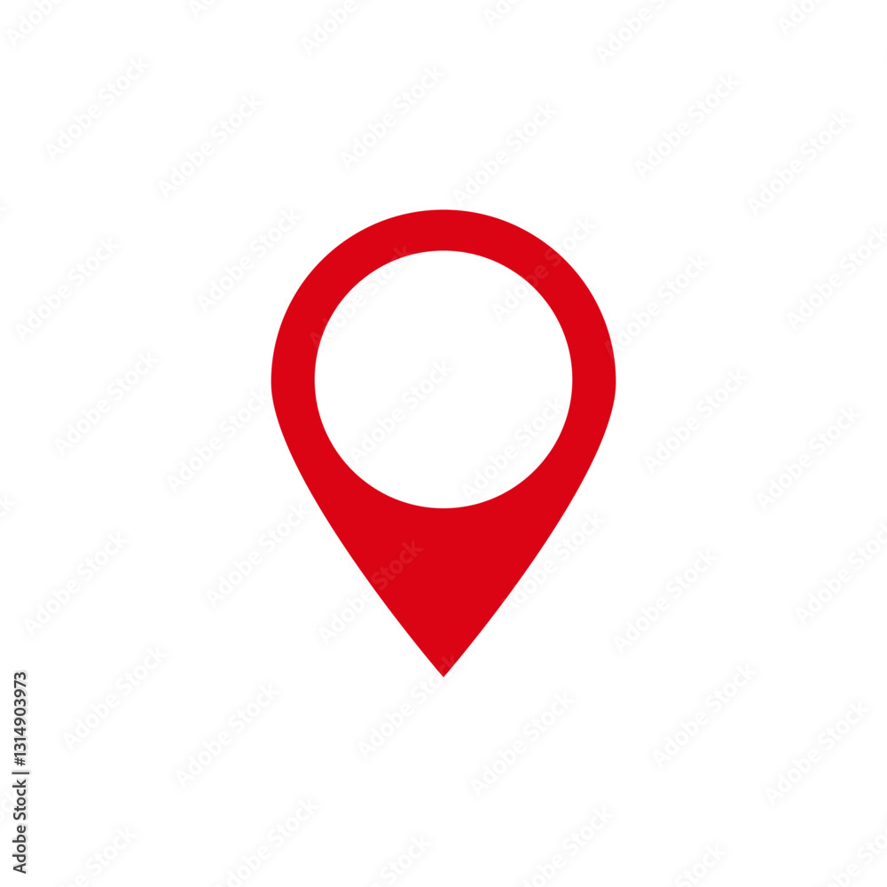Red location pin icon symbolizing a point of interest, commonly used in maps and navigation tools. Red location pin icon symbolizing a point of interest, commonly used in maps and navigation tools.