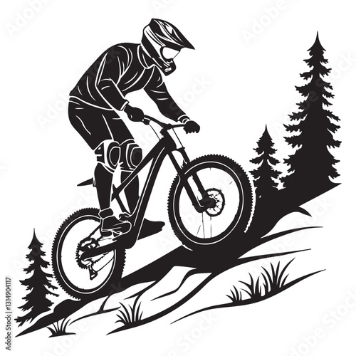 silhouette of a biker