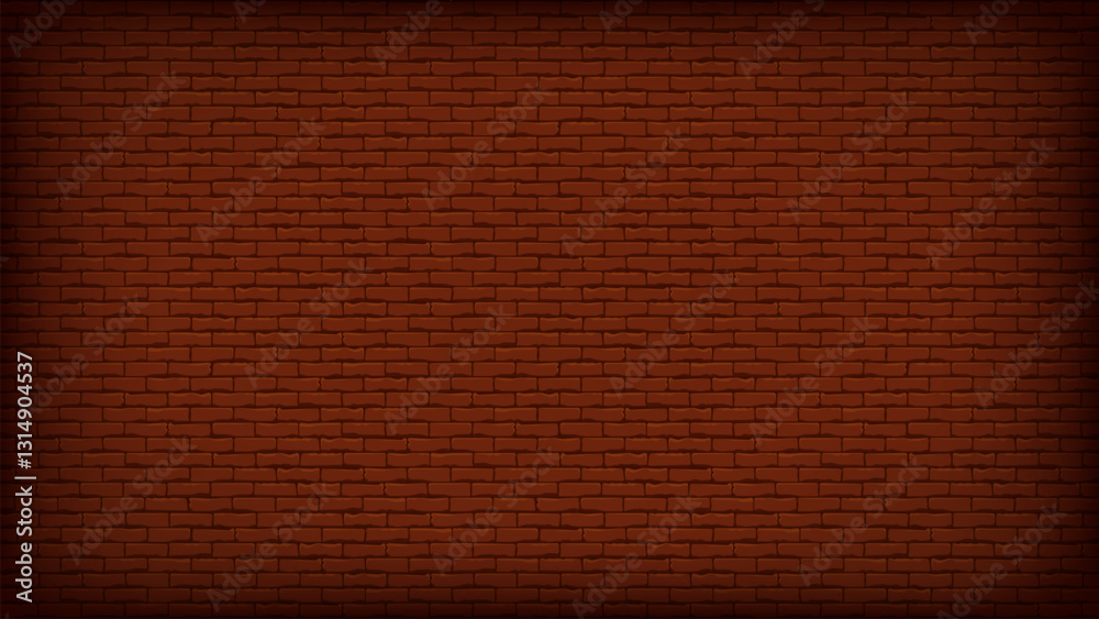 Fototapeta premium Dark brown brick wall background 4K