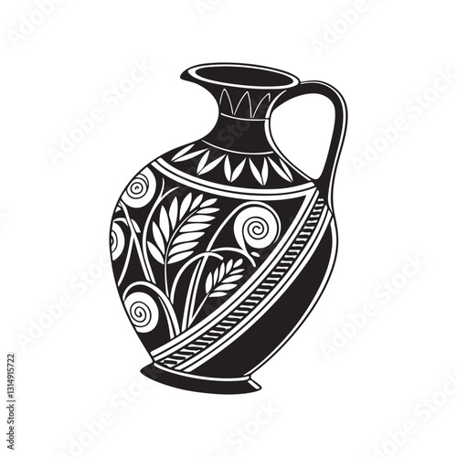 antique vase isolated on white