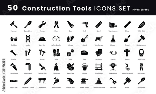 get a construction tools vector icons set use for ui ux, web, presentation, etc