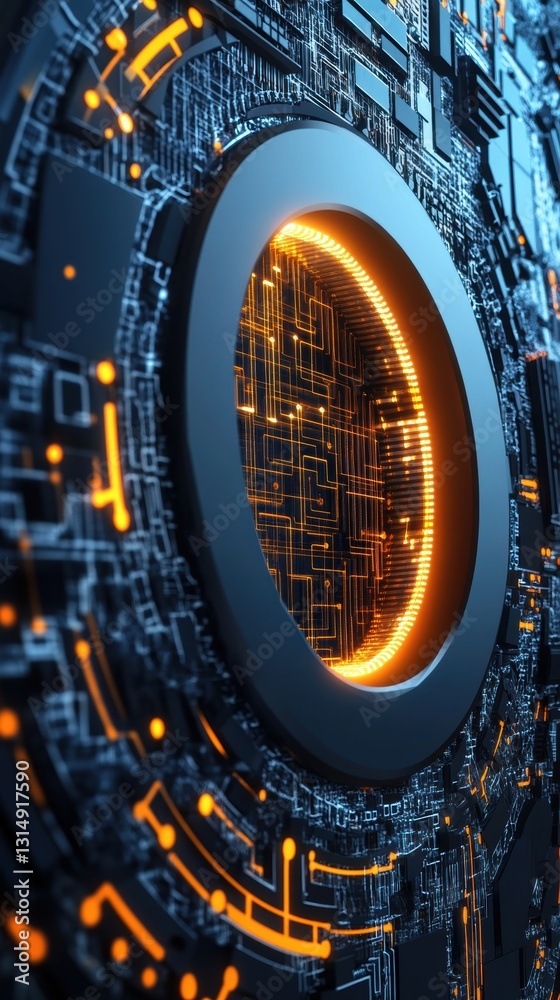 Fototapeta premium High tech background template design.