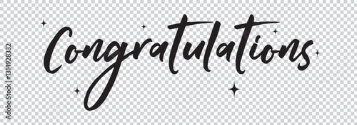Congrats, Congratulations banner . Handwritten modern brush lettering dark background.  1176
