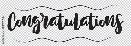 Congrats, Congratulations banner . Handwritten modern brush lettering dark background.  1176