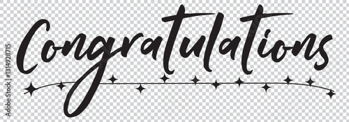 Congratulations. Wavy elegant calligraphy spelling for decoration on holidays. 1176