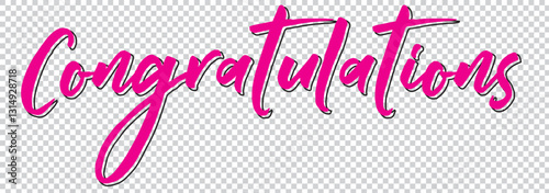 Congratulations. Wavy elegant calligraphy spelling for decoration on holidays. 1176