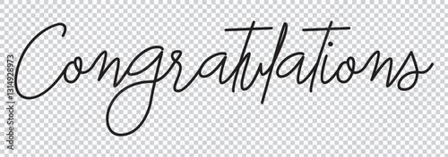 Congratulations. Wavy elegant calligraphy spelling for decoration on holidays. 1176