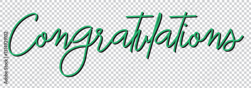 Congratulations lettering design. Fun and joyful typography design. 1176
