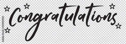 Congratulations lettering design. Fun and joyful typography design. 1176