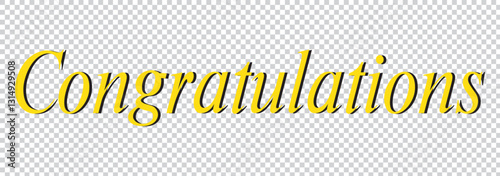 Congratulations. Beautiful greeting card poster, calligraphy black text word golden star fireworks. Hand drawn, design elements. 1176