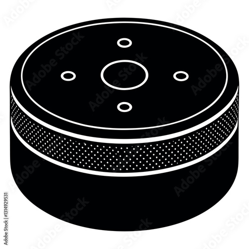 A beautiful echo dot smart speaker vector.