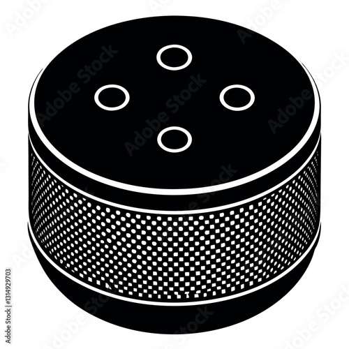 A beautiful echo dot smart speaker vector.