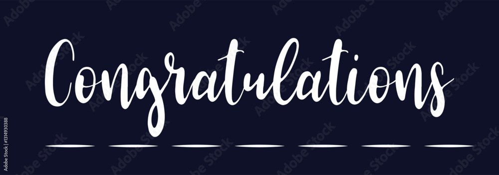 Obraz premium Congratulations handwritten text, vector congrats typographic sign. 1176