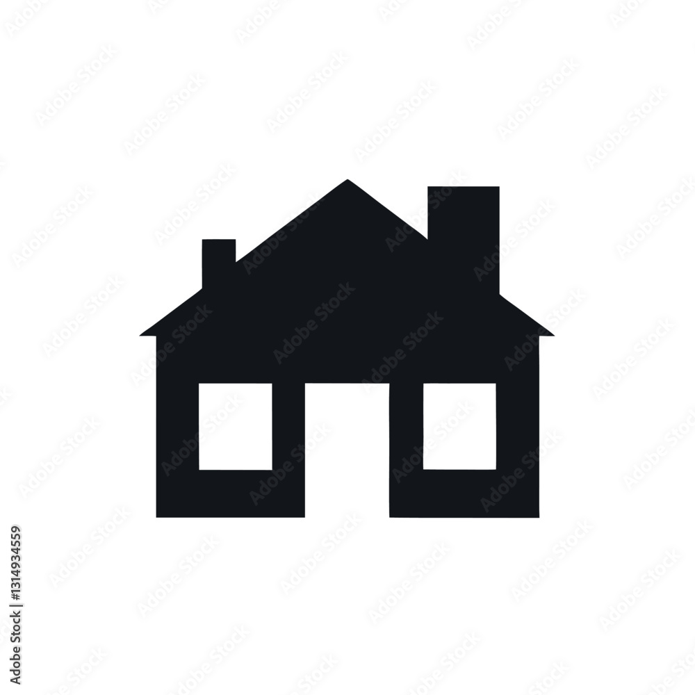 A collection-of-minimalist-house-icons. A collection-of-minimalist-house-icons.