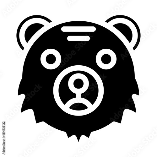 Bear icon vector pixel perfect