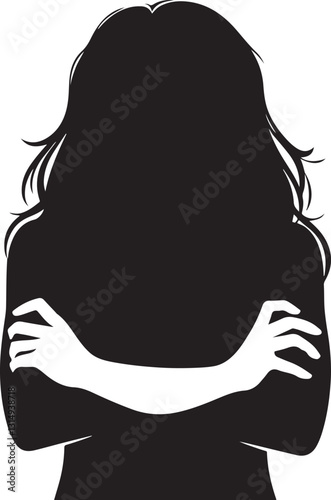 Arms crossed in disappointment vector illustration