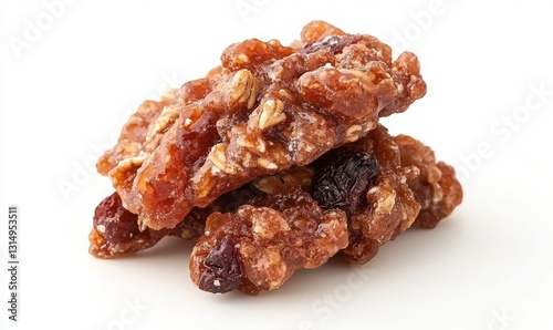 Wallpaper Mural Close-Up of Granola Clusters with Dried Fruits on White Background - A Delicious and Healthy Snack Option for Breakfast or On-the-Go Nutrition. Torontodigital.ca